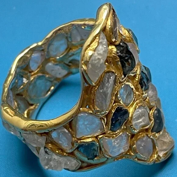 Mixed Raw Sapphire "Nerissa" Ring from German Kabirski